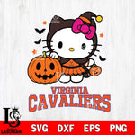 Virginia Cavaliers Hello Kitty Horror 1 Svg Eps Dxf Png File, Digital Download