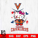 Virginia Cavaliers Hello Kitty Horror 2 Svg Eps Dxf Png File, Digital Download