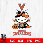 Virginia Cavaliers Hello Kitty Horror 9 Svg Eps Dxf Png File, Digital Download