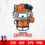 Virginia Cavaliers Hello Kitty NCAA 1 Svg Eps Dxf Png File, Digital Download, Instant Download