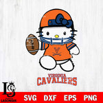 Virginia Cavaliers Hello Kitty NCAA 4 Svg Eps Dxf Png File, Digital Download, Instant Download