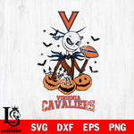 Virginia Cavaliers Jack Skellington 2 halloween Svg Eps Dxf Png File, NCAA svg, Digital Download, Instant Download