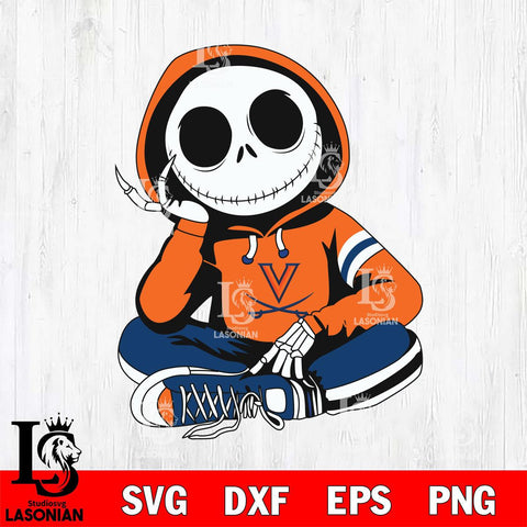 Virginia Cavaliers Jack Skellington halloween Svg Eps Dxf Png File, NCAA svg, Digital Download, Instant Download