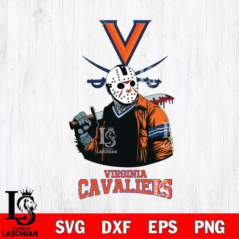 Virginia Cavaliers Jason Voorhees 10 Svg Eps Dxf Png File, Digital Download