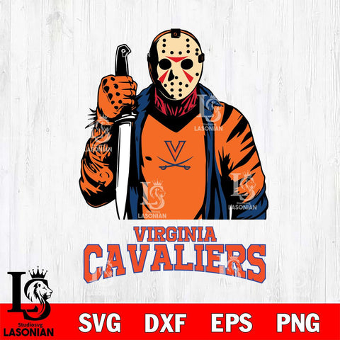 Virginia Cavaliers Jason Voorhees 6 Svg Eps Dxf Png File, Digital Download