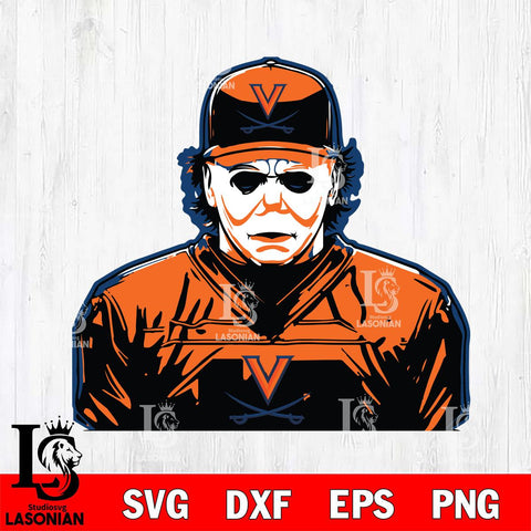 Virginia Cavaliers Michael Myers Horror Halloween Svg Eps Dxf Png File, NCAA svg, Digital Download, Instant Download