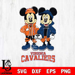 Virginia Cavaliers Mickey Minnie Mouse Football Svg Eps Dxf Png File, NCAA svg , File Cut , Digital Download , Instant Download, Cut Svg Files