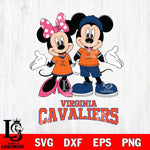 Virginia Cavaliers Mickey Minnie Mouse Sport Svg Eps Dxf Png File, NCAA svg , File Cut , Digital Download , Instant Download, Cut Svg Files