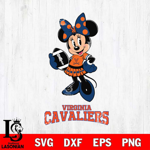 Virginia Cavaliers Minnie Mouse, Svg Eps Dxf Png File, Digital Download