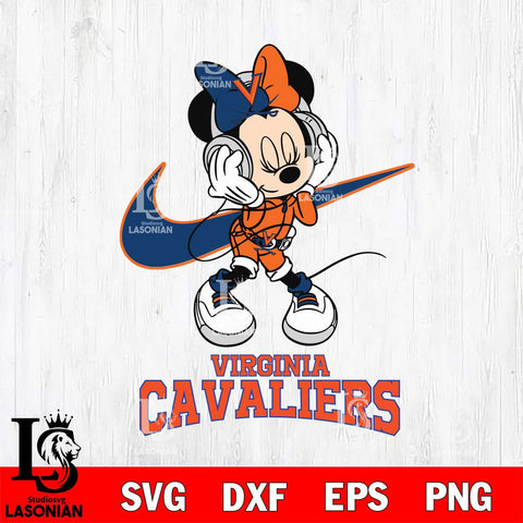 Virginia Cavaliers Minnie Mouse Dancing NIKE, Svg Eps Dxf Png File, Digital Download