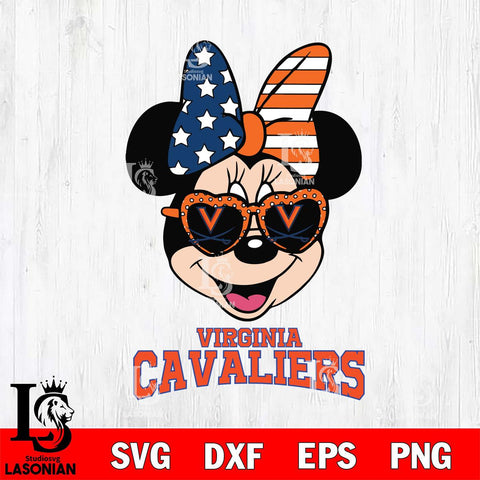 Virginia Cavaliers Minnie Mouse Love 2, Svg Eps Dxf Png File, Digital Download