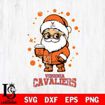 Virginia Cavaliers Santa Claus Coffe Svg dxf eps png pdf file,NCAA svg,Digital Download,Cricut file