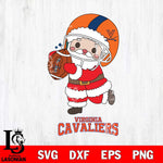 Virginia Cavaliers Santa Claus Cute Svg dxf eps png pdf file,NCAA svg,Digital Download,Cricut file