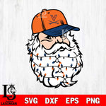 Virginia Cavaliers Santa Claus Face Svg dxf eps png pdf file,NCAA svg,Digital Download,Cricut file