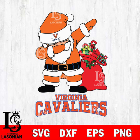 Virginia Cavaliers Santa Dabbing Christmas Svg dxf eps png pdf file,NCAA svg,Digital Download,Cricut file