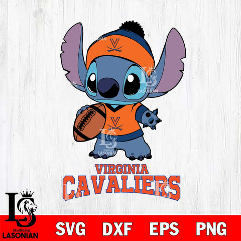 Virginia Cavaliers Stitch Disney, Svg Eps Dxf Png File, Digital Download