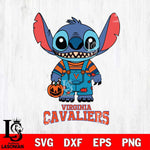 Virginia Cavaliers Stitch Horror Halloween Svg Eps Dxf Png File, NCAA svg, Digital Download, Instant Download