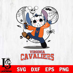 Virginia Cavaliers Stitch jason voorhees Halloween Svg Eps Dxf Png File, Digital Download, Instant Download