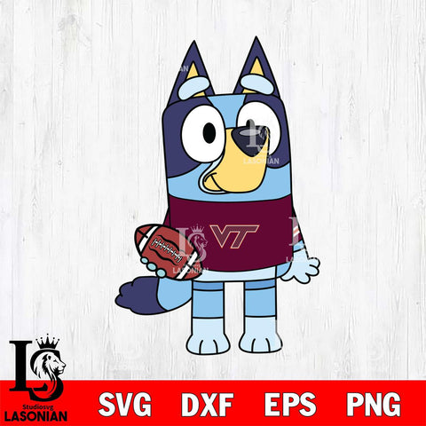 Virginia Tech Hokies Bluey 2 Svg Eps Dxf Png File, Digital Download, Instant Download