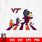 Virginia Tech Hokies Bluey 6 Svg Eps Dxf Png File, Digital Download, Instant Download