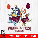 Virginia Tech Hokies Bluey & Bingo 2 Svg Eps Dxf Png File, NCAA svg, Digital Download, Instant Download