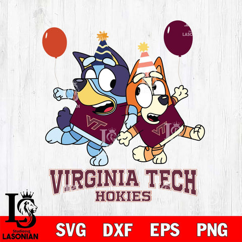 Virginia Tech Hokies Bluey & Bingo 2 Svg Eps Dxf Png File, NCAA svg, Digital Download, Instant Download