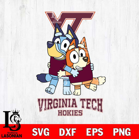 Virginia Tech Hokies Bluey & Bingo 3 Svg Eps Dxf Png File, NCAA svg, Digital Download, Instant Download