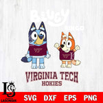 Virginia Tech Hokies Bluey & Bingo 4 Svg Eps Dxf Png File, NCAA svg, Digital Download, Instant Download