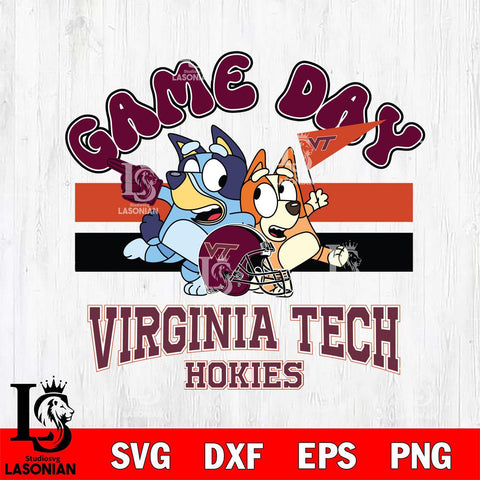 Virginia Tech Hokies Bluey & Bingo 9 Svg Eps Dxf Png File, NCAA svg, Digital Download, Instant Download