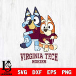 Virginia Tech Hokies Bluey Chilli Dance Mode Svg Eps Dxf Png File, Digital Download, Instant Download