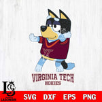 Virginia Tech Hokies Bluey Dad Dance Svg Eps Dxf Png File, Digital Download, Instant Download