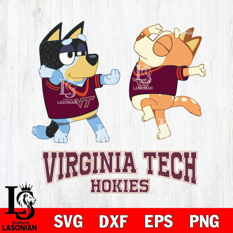 Virginia Tech Hokies Bluey Dance Svg Eps Dxf Png File, Digital Download, Instant Download