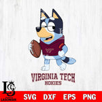 Virginia Tech Hokies Bluey Football Sport Svg Eps Dxf Png File, Digital Download ,Instant Download, Cricut File