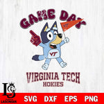 Virginia Tech Hokies Bluey Game Day Svg Eps Dxf Png File, Digital Download, Instant Download