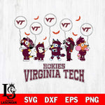 Virginia Tech Hokies Bluey Halloween Spooky Svg Eps Dxf Png File, Digital Download, Instant Download