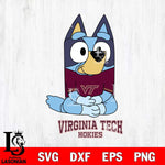 Virginia Tech Hokies Bluey Styles Football Svg Eps Dxf Png File,NCAA Svg Files,Bluey svg ,Digital Download ,Instant Download, Cricut File