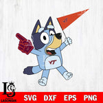 Virginia Tech Hokies Bluey flag Svg Eps Dxf Png File, Digital Download, Instant Download