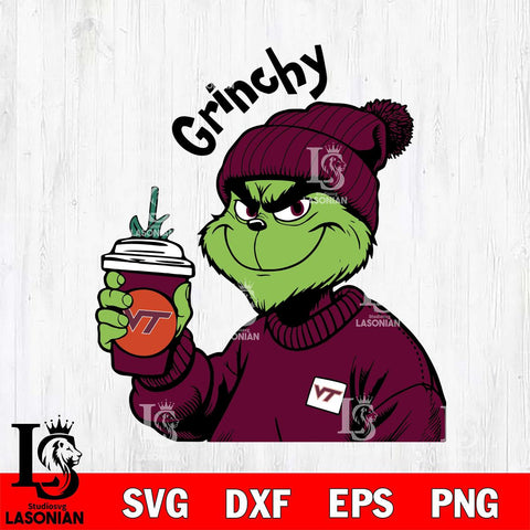 Virginia Tech Hokies Boujee Grinch 10 Svg Eps Dxf Png File, Digital Download, Instant Download