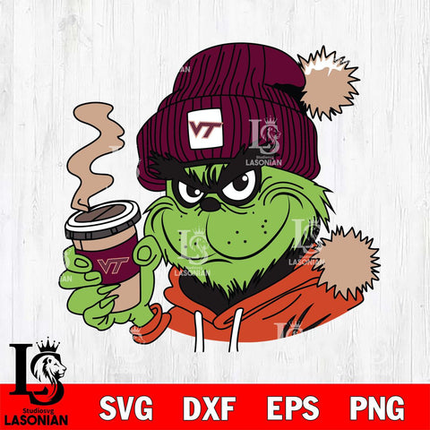 Virginia Tech Hokies Boujee Grinch 4 Svg Eps Dxf Png File, Digital Download, Instant Download