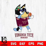 Virginia Tech Hokies Christmas Bluey Bandit Heeler Cut Files,Bluey Cricut,Christmas Svg , Bluey svg , Digital Download, dxf eps png pdf file