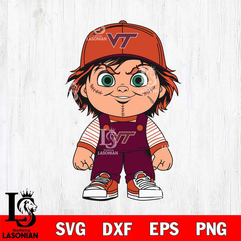 Virginia Tech Hokies Chucky Horror Svg Eps Dxf Png File, NCAA svg, Digital Download, Instant Download