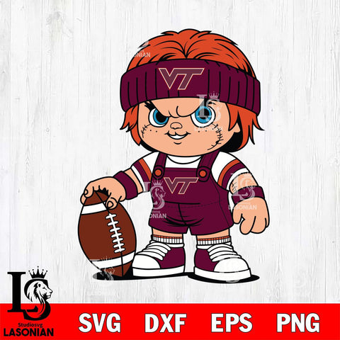 Virginia Tech Hokies Chucky Horror 5 Svg Eps Dxf Png File, NCAA svg, Digital Download, Instant Download