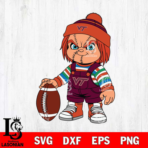 Virginia Tech Hokies Chucky Horror 6 Svg Eps Dxf Png File, NCAA svg, Digital Download, Instant Download