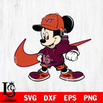 Virginia Tech Hokies Cool Mickey Mouse Svg Eps Dxf Png File, NCAA svg, Digital Download, Instant Download