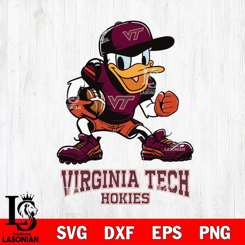 Virginia Tech Hokies Donal Duck Disney, Svg Eps Dxf Png File, Digital Download