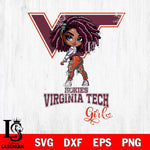 Virginia Tech Hokies Fan Girl Svg Eps Dxf Png File, Digital Download, Instant Download