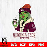 Virginia Tech Hokies Girls Grinch Bougie Svg Eps Dxf Png File, Digital Download, Instant Download