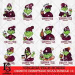 Virginia Tech Hokies Grinch Christmas NCAA Bundle 12 Svg Eps Dxf Png File,Cricut files, Digital Download, Instant Download