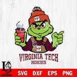 Virginia Tech Hokies Grinch with coffee Svg Eps Dxf Png File, Digital Download, Instant Download