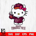 Virginia Tech Hokies Hello Kitty Best Fan Svg Eps Dxf Png File, Digital Download, Instant Download